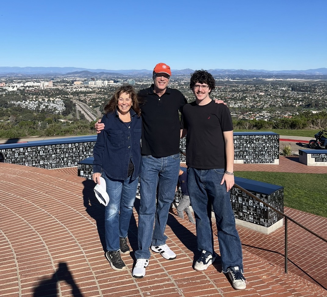 Family photo together outdoors